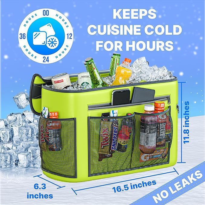 TidyFriend Kayak Cooler Behind Seat, Waterproof Cooler for Kayaking, Kayak Accessories Cooler Bag, Compatible with Lawn Chair Seat, Portable Ice Chest, Keeps Drinks Cold, Travel, Beach, Lunch