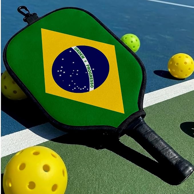 ExpressItBest Pickleball Paddle Cover, Neoprene Paddle Protector with Zipper and Snap Hook, Fits Most Standard Pickleball Paddles
