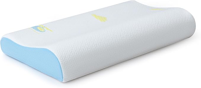 Hcore Memory Foam Pillow for Sleeping, Small Travel, Adjustable, Breathable and Soft, CertiPUR-US Certified, 12x20 lnch