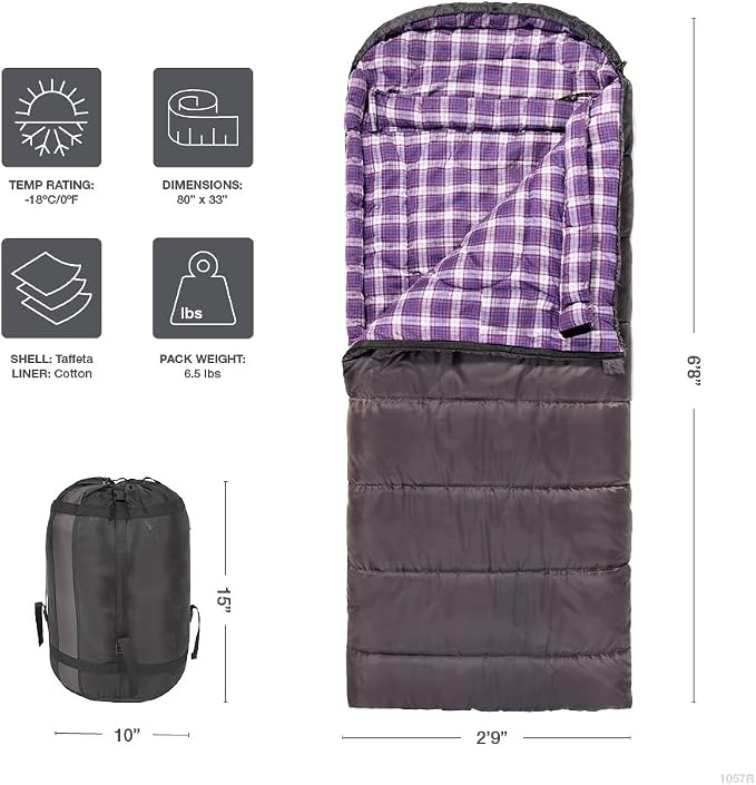 Teton Celsius Regular, 25F, 20F, 0F Degree Sleeping Bags, All Weather Bag for Adults and Kids, Camping Made Easy and Warm, Travel Sack Included