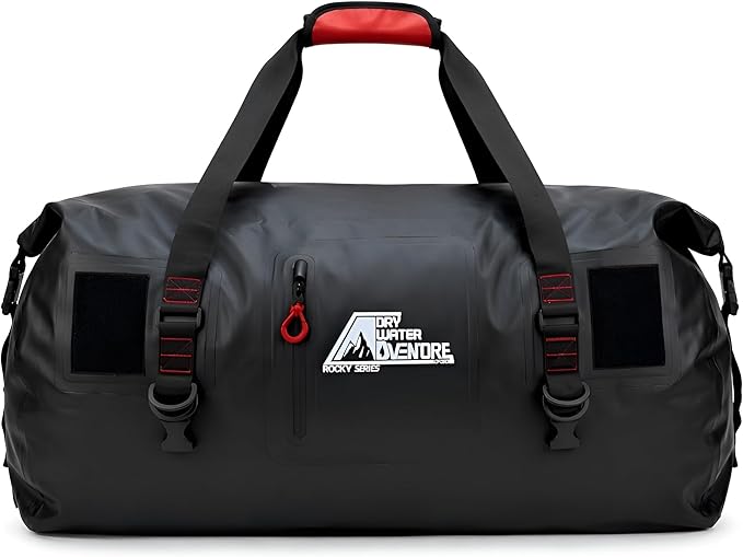 Waterproof Duffel Bag 120L - Marine Grade Dry Bag with Tie Down Straps for Motorcycle Touring, Boating, Camping | Roll Top Seal