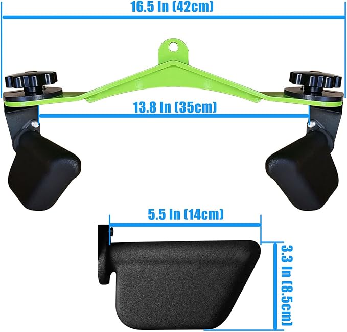 Adjustable Lat Pull down Bar, Cable Machine Attachments for Gym, Home Gym Fitness T-bar Row Pulldown Attachments, Lat Pull Down Machine Wide Grip Neutral Grip Handle