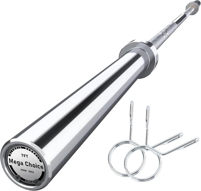 GaveeLife Olympic Barbell Bar for Weightlifting - 7FT Heavy Duty (1500LB/700LB), 4FT Short (500LB), 4FT EZ Curl Bar - Weight Bar Fit 2” Standard Weights - Home Gym Strength Training