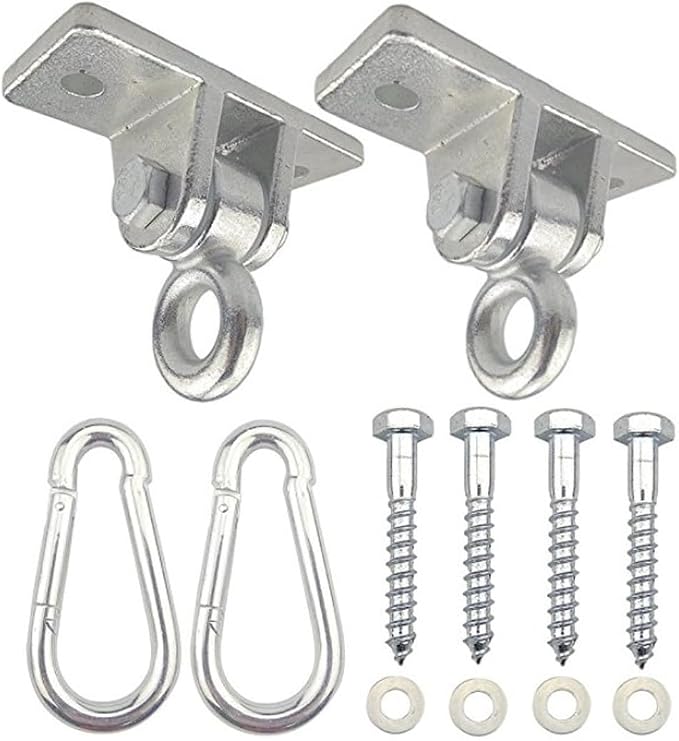 Heavy Duty Swing Hangers Set, 2400lb Capacity, 2-Pack with Mounting Hardware