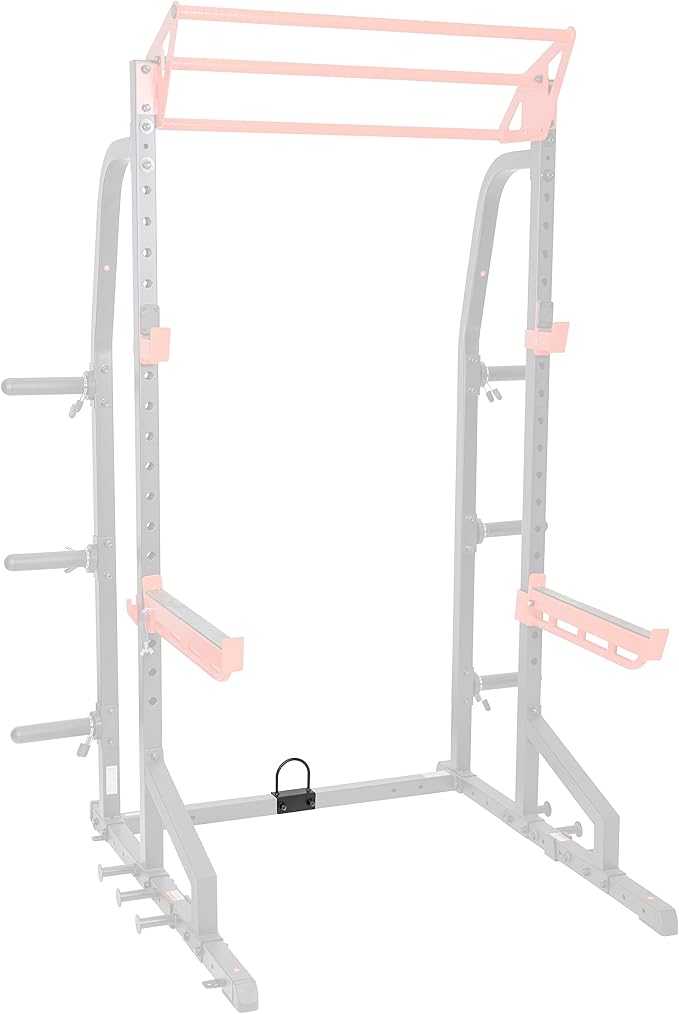 Sunny Health & Fitness Power Cage Squat Rack Upgrade Attachments, Dip Bar, Plate Bar Holder, Belt Squat, J Hook, Lat, Adapter, U Ring, Pull Up Bar, Landmine, Captain's Chair, Tricep Rope For Home Gym