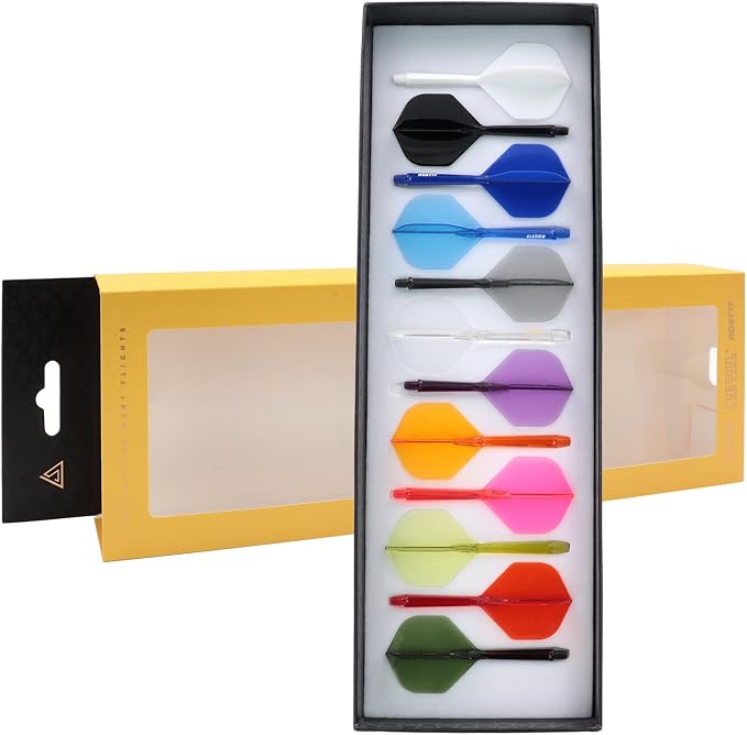 CUESOUL ROST 77 Integrated Dart Shaft and Flight Big Wing/Standard Shape Colour Collection Pack of 12 pcs