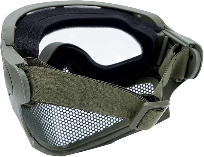 ATAIRSOFT 2 Modes Airsoft Mask Full Face Tactical Safety Protective Mask Anti-Fog Goggles Set with 3 Interchangable Lens