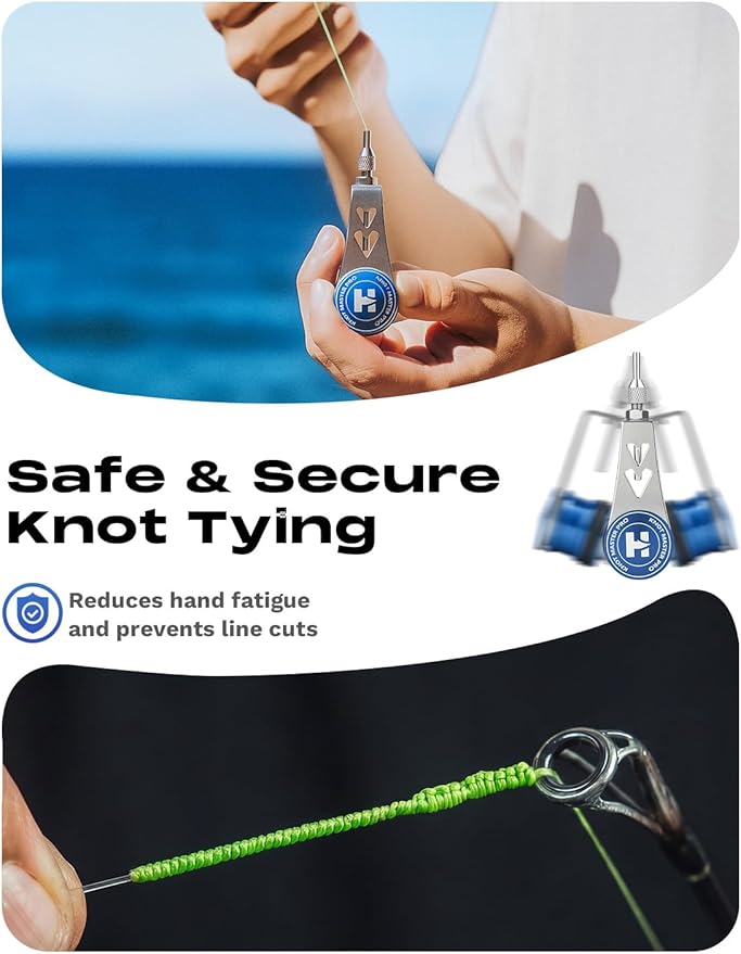 HOOK-EZE FG Knot Tying Tool and PR Knot Tying Tool Combo, Fishing Knot Tying Toool for Braid to Leader, Offshore Saltwater and Freshwater Gear