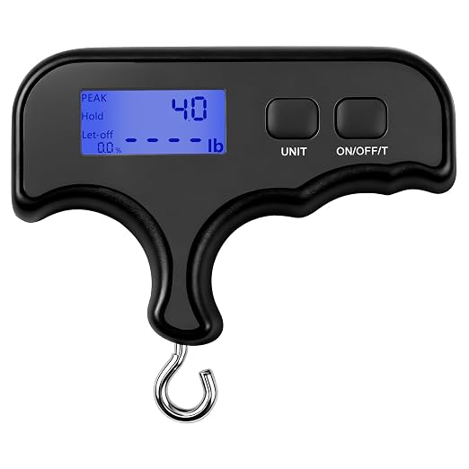 Portable Digital Bow Scale, 110Lbs/50kg High Accuracy Handheld Archery Draw Weight Scale with Hook & Peak Hold, Electronic Hanging Scale for Bow Tuning, Compound Bow, Recurve Bow, Fishing & Luggage