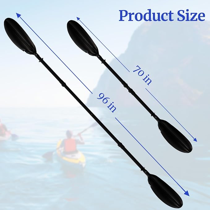 Kayak Oar for Boating,Adjustable Kayak Paddle Alloy Shaft Kayaking Boating Canoeing Oar with Paddle Leash for Adults Men Women Outdoor Fishing Lake River Travel