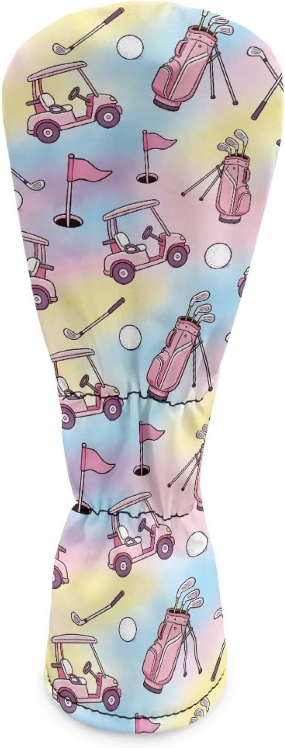 Rnyleeg Golf Club Head Covers for Women Driver Head Cover Leather Fairway Wood Headcover Hybrid Headcovers for Golf Clubs