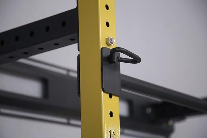 Fitvids Wall Mounted Power Rack Squat Stand, 1000 Pound Capacity for Home and Garage Gym with J-Hooks,Squat Lever Arm, Multiple Size and Colors