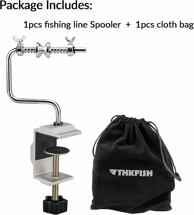 THKFISH Fishing Line Spooler Fishing Line Winder Spooler Fishing Accessories Adjustable Stable Portable Fishing Line Spooler/Fishing Line Remover