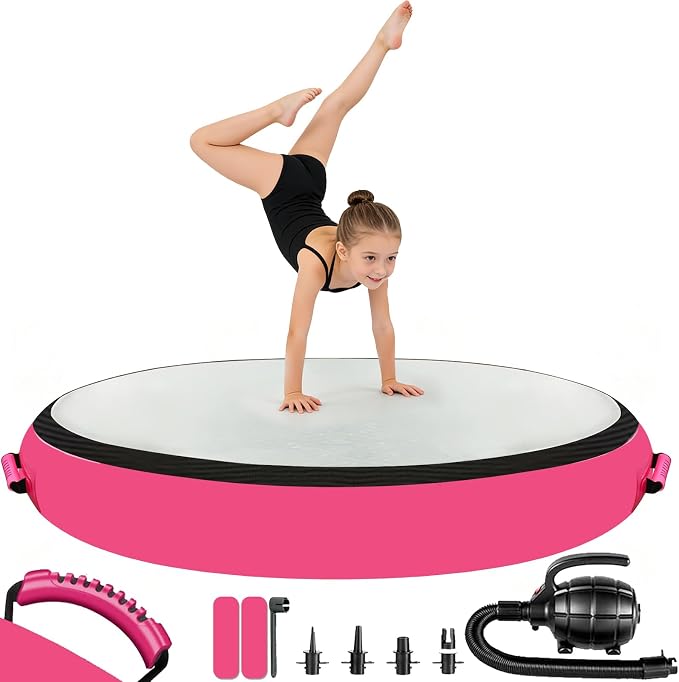 CZGBRO Air Spot Gymnastics Mat, Air Mat Tumble Track Gymnastic Equipment Inflatable Tumbler Backbend Trainer with Electric Pump for Yoga Cheerleading Home & Water Use