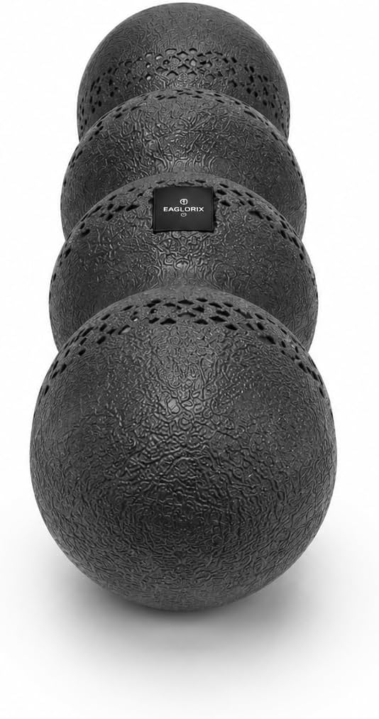 Double Peanut Massage Roller for Deep Tissue Relief, Spinal Alignment Gap, Micro-Perforation Texture, Targets Back, Neck & Legs