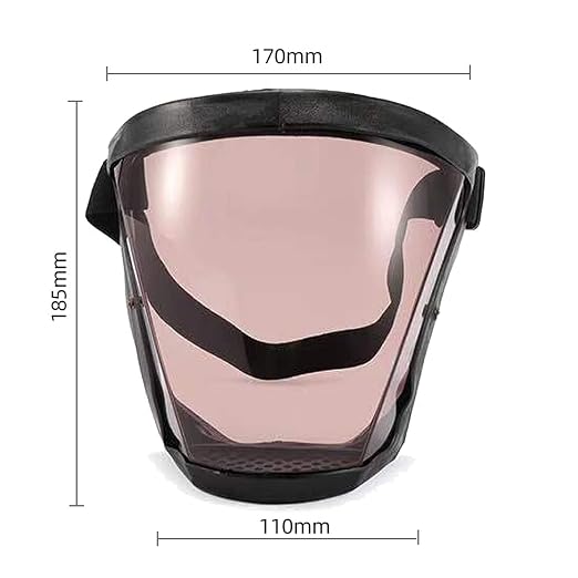 Anti-Fog Full Face Active shields Protection Visible Expression Transparent Breathable Comfortable Adults Reusable (Brown, 1PCS) (JZY-0010)