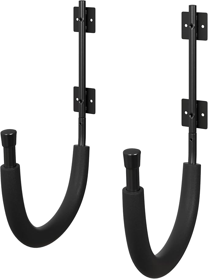 2-Pack of Kayak Storage Hook Sets - Kayak Wall Mount Hangers with 100lb Capacity Per Pair for Paddleboards, Surfboards,