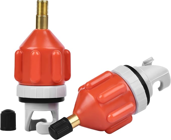 2PCS Universal SUP Pump Adapter, Quick Inflate Leak-Proof Seal, Fits Stand Up Paddle Board, Inflatable Boat, Kayak