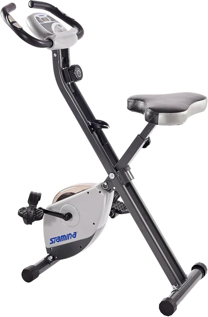 Stamina Upright Exercise Bike 1308 - Fitness Bike with Smart Workout App - Exercise Bike for Home Workout - Up to 300 lbs Weight Capacity | Foldable Stationary Bike for Home Workout; Up to 250 lbs Weight Capacity