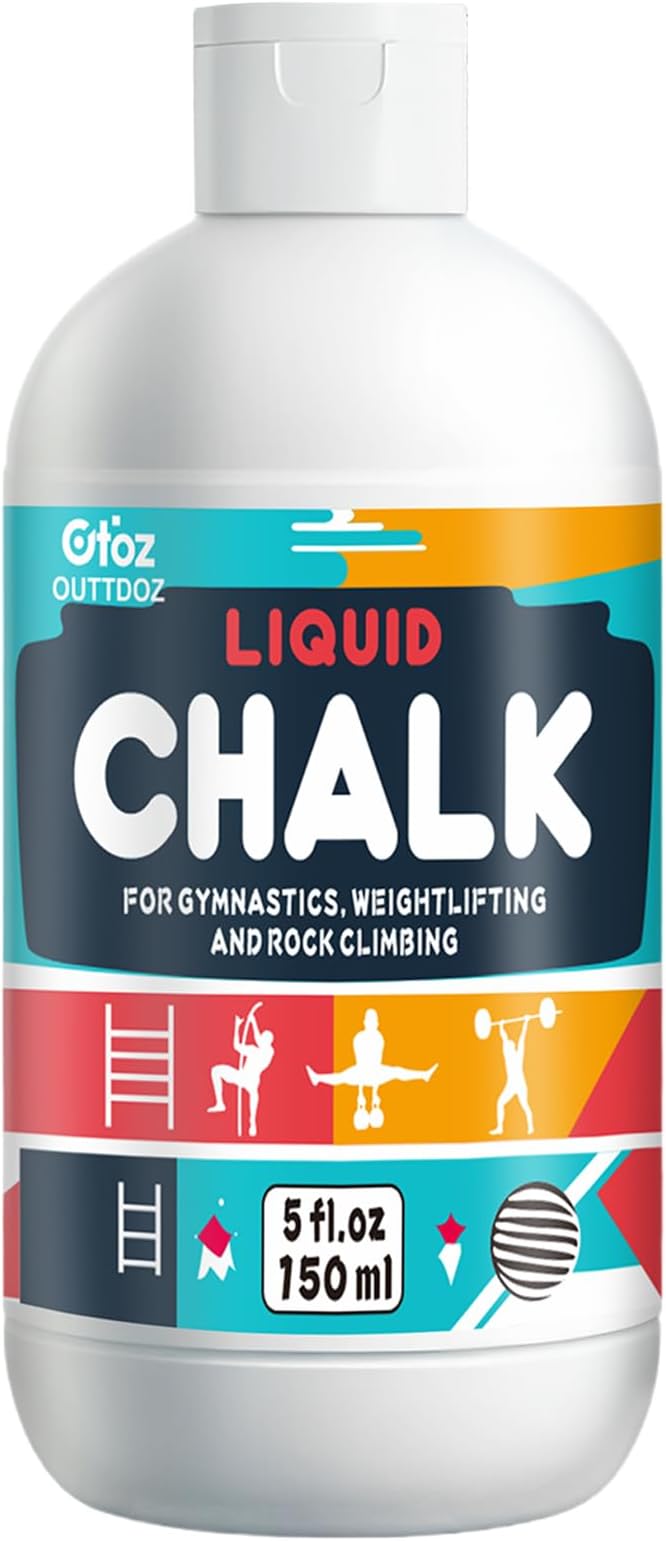 Pro Grade Liquid Chalk 2 oz or 12 oz Mess-Free Gym Chalk for Weightlifting, Gymnastics, Rock Climbing, Dancing, Dries in Seconds