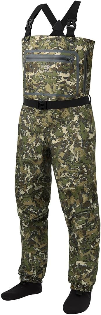 BASSDASH Breathable Ultra Lightweight Chest Stocking Foot Fishing Hunting Waders for Men