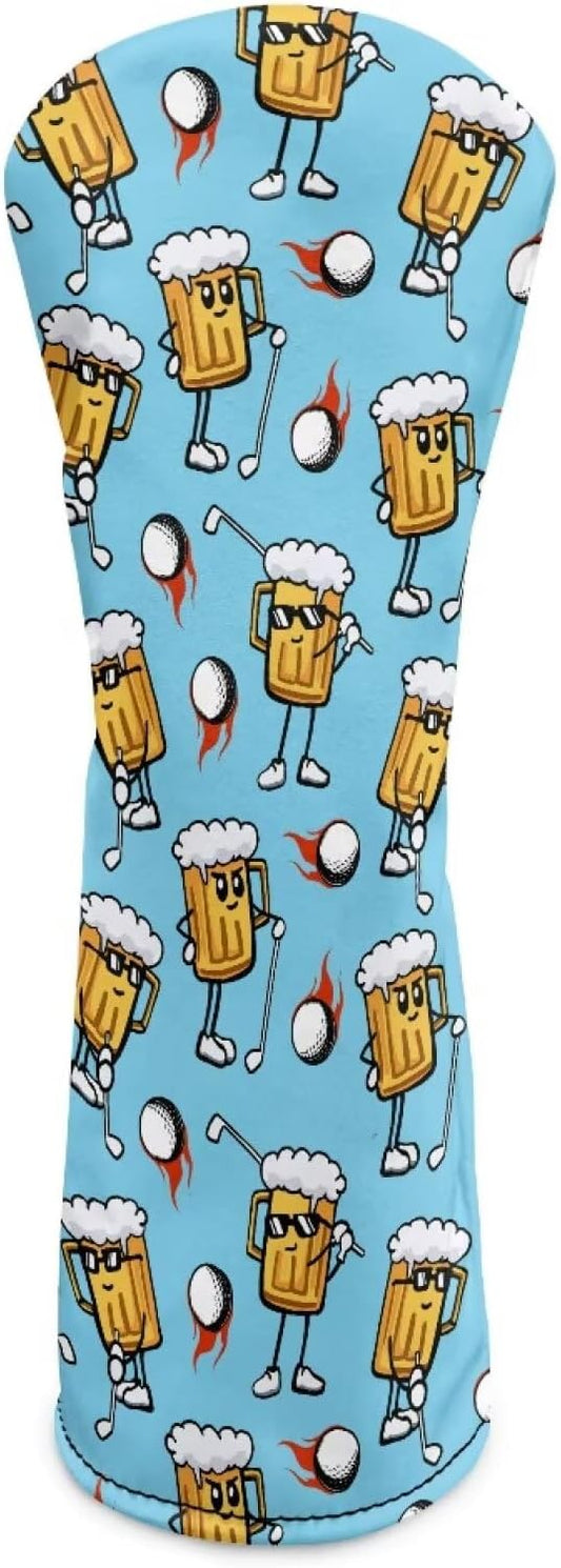 Rnyleeg Golf Club Head Covers for Women Driver Head Cover Leather Fairway Wood Headcover Hybrid Headcovers for Golf Clubs