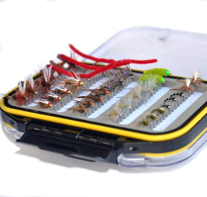 Outdoor Planet Premium Fly Fishing Flies Assortment, 12/24 /48 /66pcs Dry/Wet/Nymph/Streamer Flies, Trout/Bass/Panfish/Salmon Fishing Flies