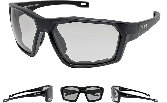 ANSI Z87.1+ Safety Sunglasses, Impact Resistant with EVA Foam, Anti-Fog Windproof for MTB, Cycling, Shooting, Work