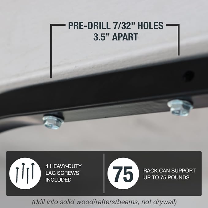 Ho Stevie! Surfboard Ceiling Racks - Free Up Your Floor Space - Hang Up To 3 Surf or SUP Boards - Won’t Rust/Corrode - Heavy Duty 75lbs Max - Easy Installation (Hardware Included)