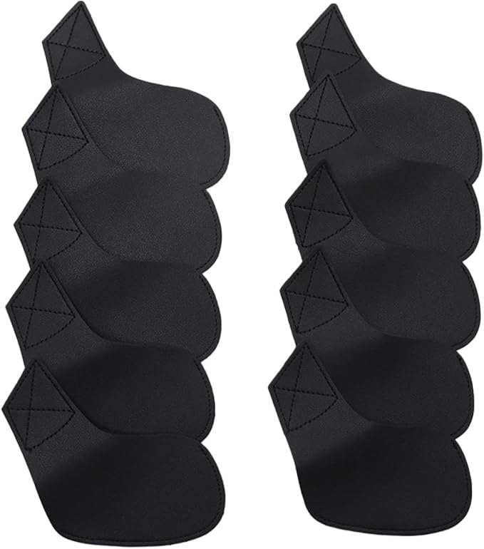 I Golf Iron Headcovers 10pcs PU Fit Both Right-Handed Clubs Golf Club Protector for Titleist Callaway Ping Taylormade Fit More Brands Golf Iron.