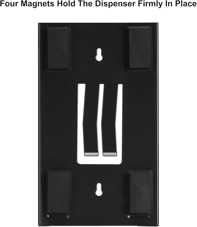 CASOMAN Magnetic Glove Dispenser - 8LBS Capacity, Wall Mount Magnet, Black Dispenser Box