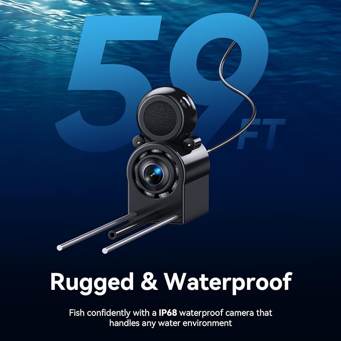 2K DVR Underwater Fishing Camera with Recording 6" OLED Sun-Readable Display | 10000mAh Battery, 220° Wide Angle, IR Night Vision | Professional Portable Kit for Ice & Boat Fishing