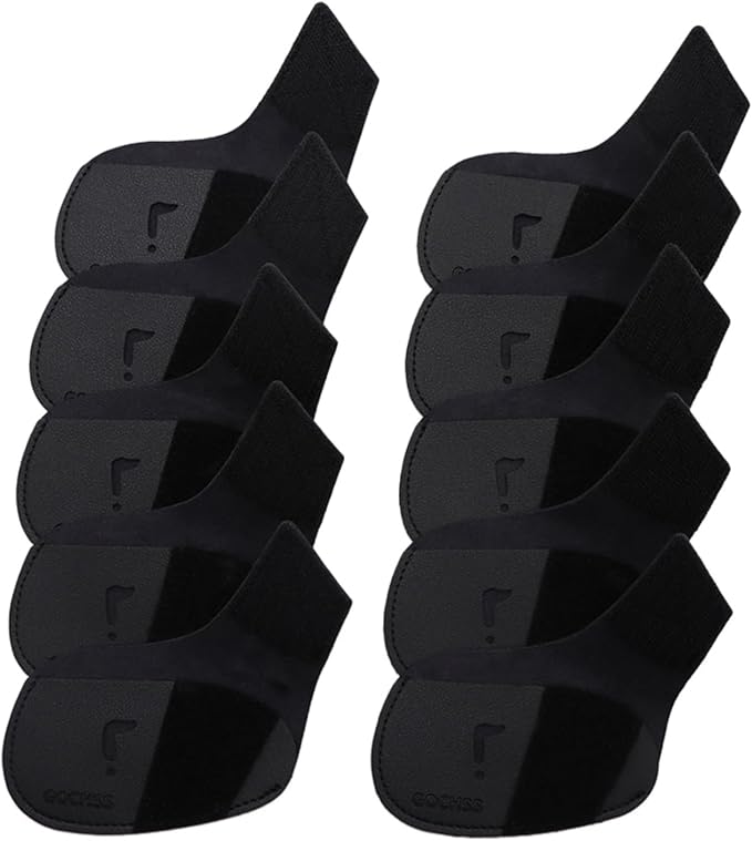I Golf Iron Headcovers 10pcs PU Fit Both Right-Handed Clubs Golf Club Protector for Titleist Callaway Ping Taylormade Fit More Brands Golf Iron.