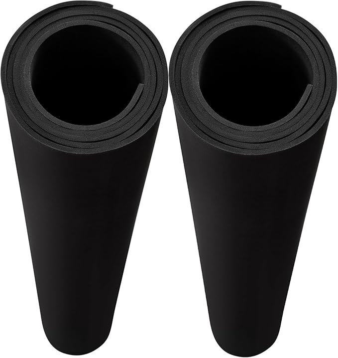 AMZQNART 2Pcs EVA Foam 6mm, Cosplay Foam 39x59 inch Black, High Density 90 kg/m³, for Craft Projects Cosplay Costumes, Fake Weapons, Decorations, Christmas, Easter, Thanksgiving, etc.