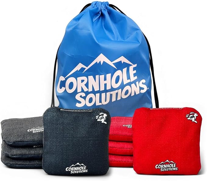 Cornhole Solutions Cornhole Bags Set of 8 – Regulation Pro Style 6x6 – Resin Filled + Tote Bag
