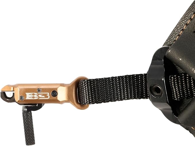 B3 Archery King Single-Caliper Wrist Strap Archery Compound Bow Arrow Release Aid Trigger w/Adjustable Travel, Roller-Sear Blackened Stainless Steel Jaw, Standard Wrist Strap