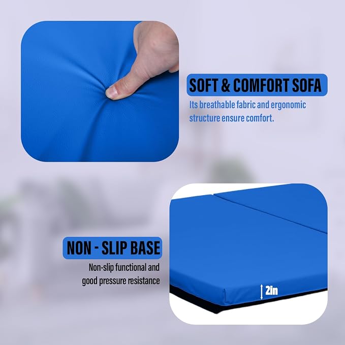 Gymnastics Mats Foldable Tumbling Mats Portable Gymnastics Exercise Mat Thick Gymnastics Tumbling Mats Pad Home Exercise Panel Mat With Carrying Handles