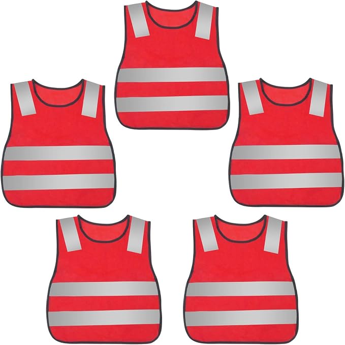 AIEOE Kids High Visibility Safety Vest Reflective Running Lightweight Traffic Walking Breathable Construction Vest