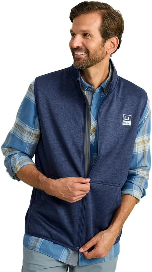 HUK Men's Coldfront+ Vest, Insulated, Water-resistant Outdoor Layer for Cold Weather Activities