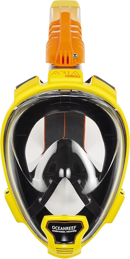 OCEAN REEF - Aria QR + Quick Release Snorkeling Mask - Full Face Snorkeling Mask - 180 Degree Underwater Vision - 8 Colours and 4 Sizes