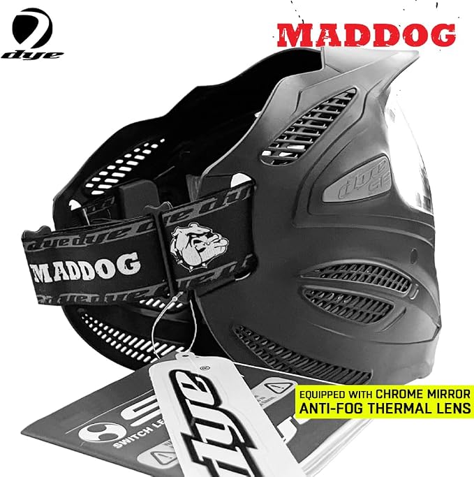 Maddog Dye SE Special Edition Paintball Mask Goggle System | Replaceable SLS Thermal Dual-Pane Anti Fog Lens | Adjustable Full-Face Safety Certified Protection