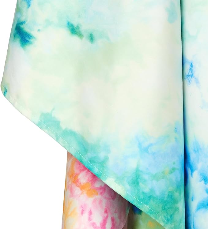 Dock & Bay Beach Towel - Quick Dry, Sand Free - Compact, Lightweight - 100% Recycled - Includes Bag - Sunset Splash - Large (160x90cm, 63x35)