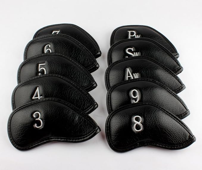 Craftsman Golf Skull Skeleton Black Golf Club Head Covers Headcover for Woods Driver and Hybrids Irons