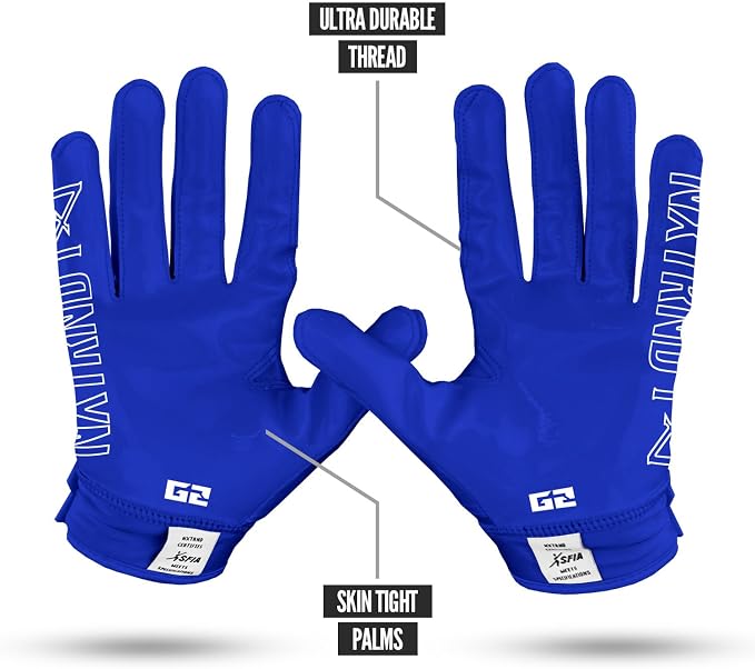 Nxtrnd G2 Pro Football Gloves, Men's Ultra Sticky Elite Receiver Gloves