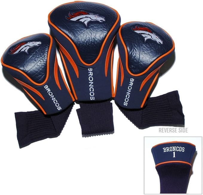 Team Golf NFL Cincinnati Bengals Contour Golf Club Headcovers (3 Count) Numbered 1, 3, & X, Fits Oversized Drivers, Utility, Rescue & Fairway Clubs, Velour Lined for Extra Club Protection