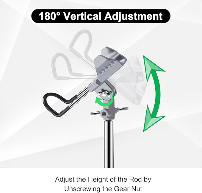 Fishing Rod Holders, 360 Degree Adjustable Fishing Pole Holders for Ground, Multifunctional Stainless Steel Beach Fishing Rod Holder Fishing Gifts for Men