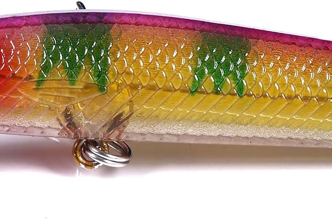 Fishing Lures Kit Mix Includes Minnow Popper Crankbait and Fish Hook for Fishing Saltwater Freshwater Trout Bass Salmon