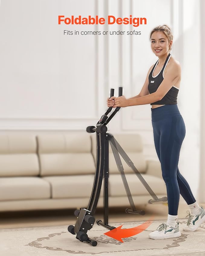 VEVOR AB Workout Machine, Ab Workout Equipment at Home Gym, Core & Abdominal Trainers for Women, 440 lbs Weight Capacity Strength Training Ab Cruncher, Foldable Adjustable Fitness Exerciser