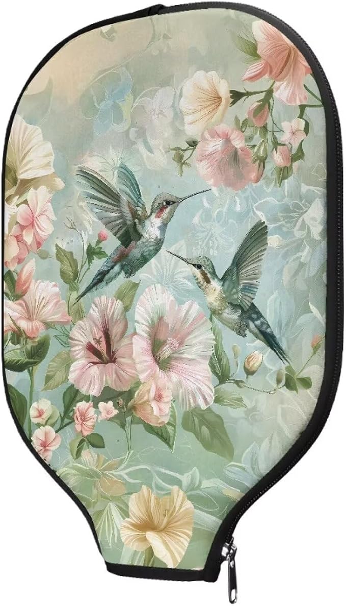 Hummingbird Pickleball Paddle Covers Only Pickle Ball Paddle Cover Pack of 1 Neoprene Pickleball Racket Sleeve with Zippered Pickleball Sports Equipment Case Fits Most Paddle