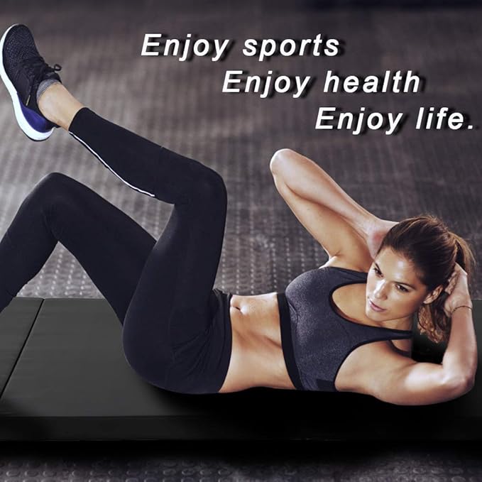 Gymnastics Tumbling Mats Portable Gymnastics Mat Folding Tumbling Mat Thick Yoga Mat Exercise Mat with Carrying Handles for home Workout outdoor Yoga Gymnastic